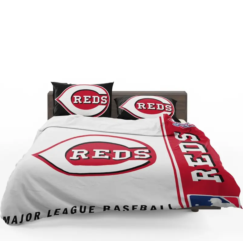 Cincinnati Reds Mlb Baseball National League Bedding Set Duvet Cover With Pillowcase Home Decor Gift For MLB Lovers