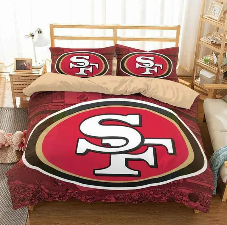 3D Francisco 49Ers NFL Football Team Bedding Set Duvet Cover With Pillowcase Amazing Gift For Football Lovers