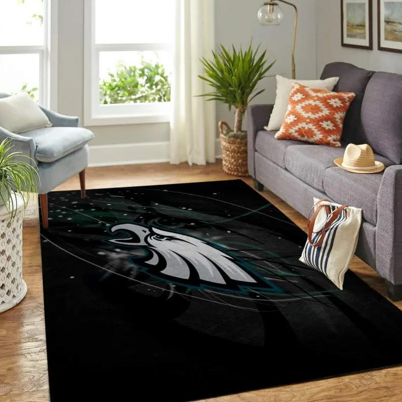 Philadelphia Eagles Area Rug Living Room Rug Home Decor NFL Carpet Rug